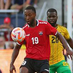 Malcolm Shaw plays in soccer match
