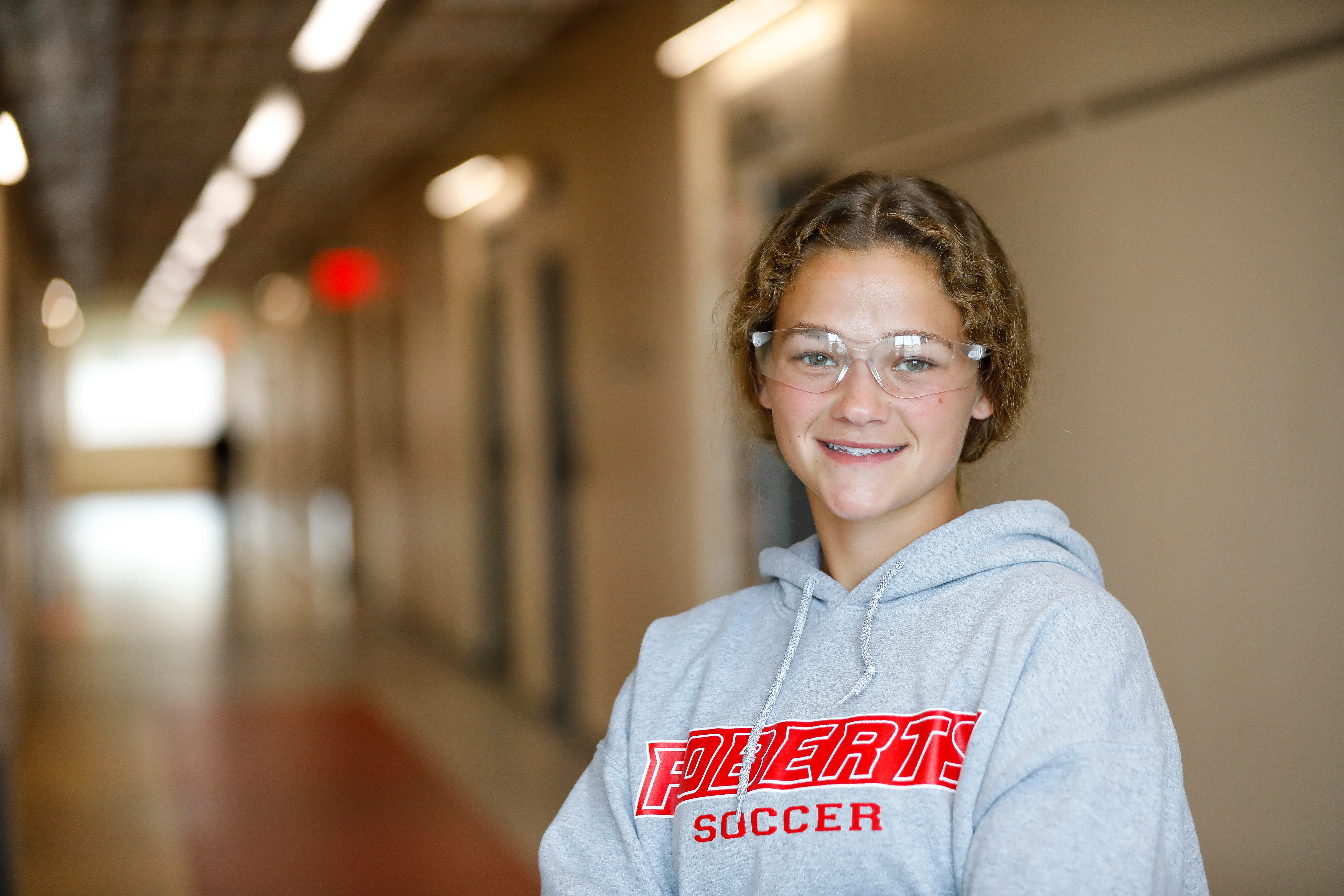 A student at Roberts