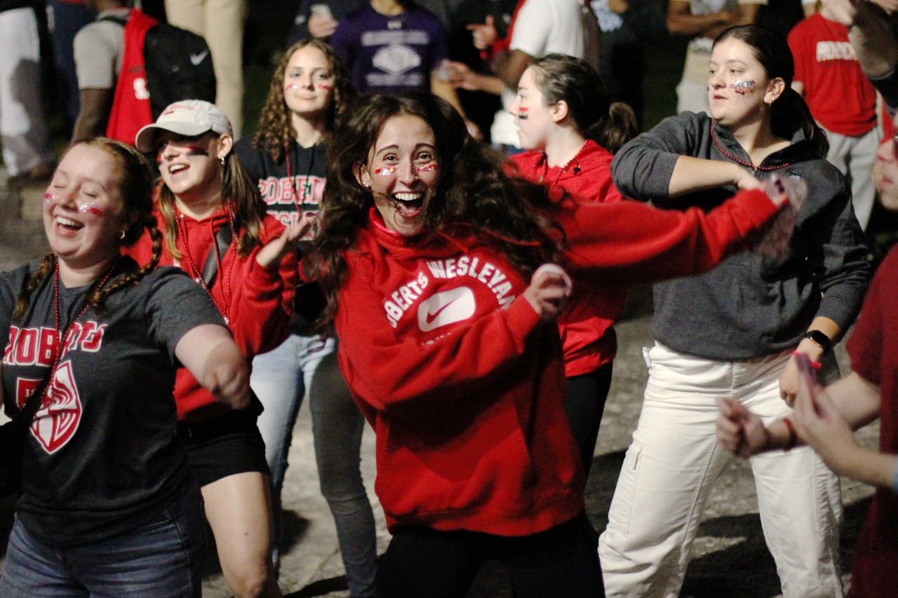 Female student dancing