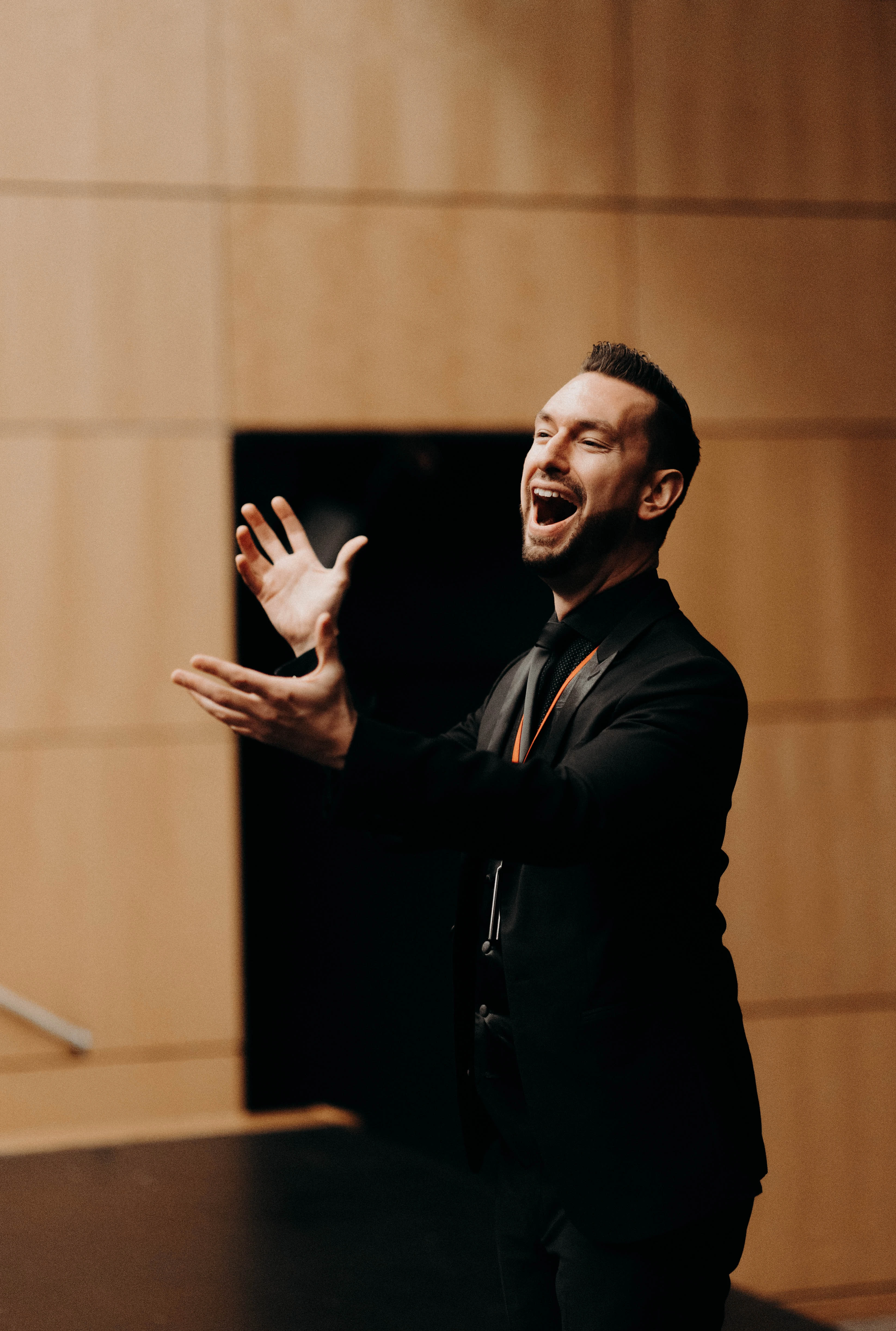 Adam Potter with the Chorale