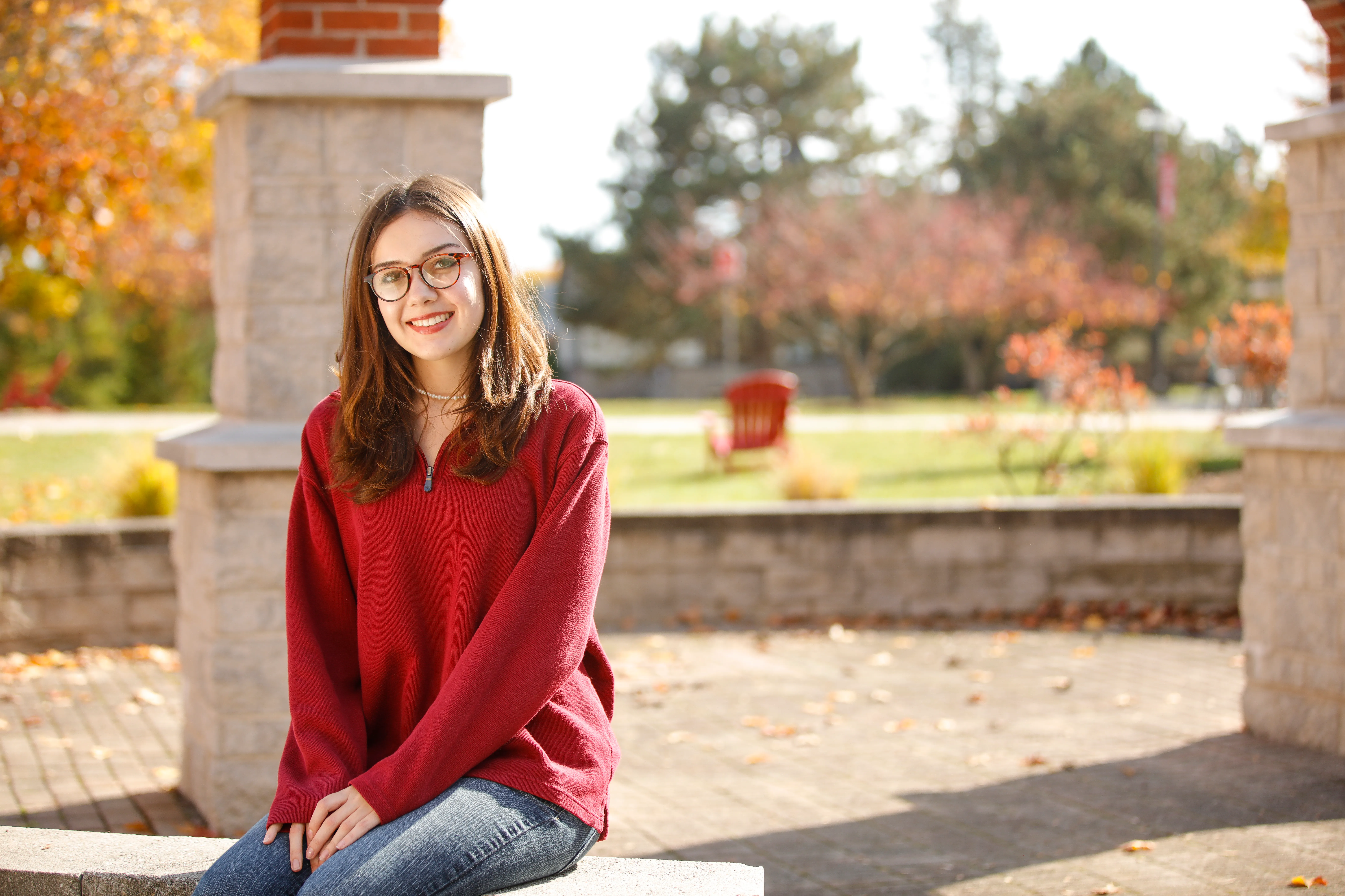 A female student smiling