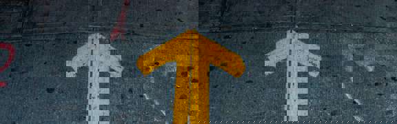 Yellow Arrow On Road
